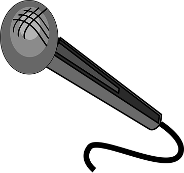 Minimalist Microphone Graphic PNG with transparent background