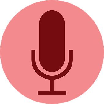 Minimalist Microphone Icon PNG with transparent background