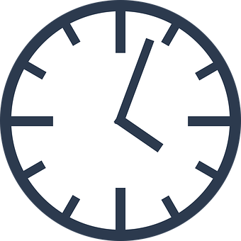 Minimalist Modern Clock Design PNG with transparent background
