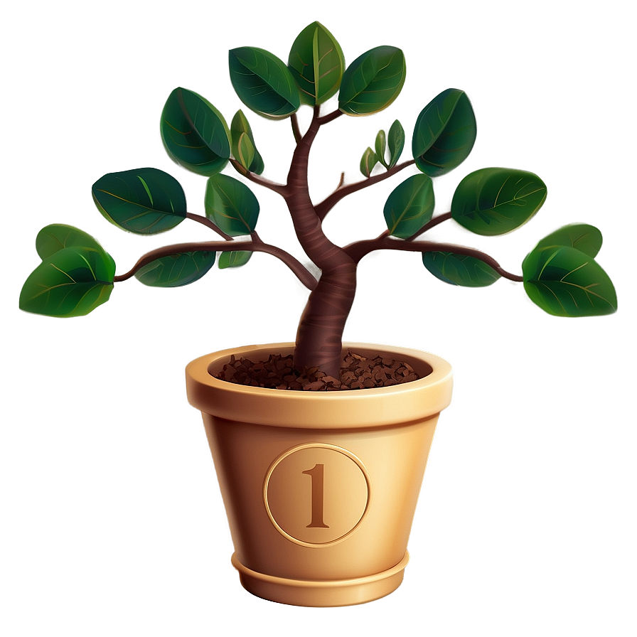 Minimalist Money Tree Png 06272024