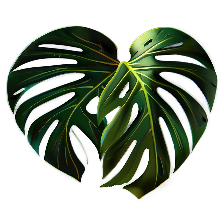 Minimalist Monstera Icon Png Tej