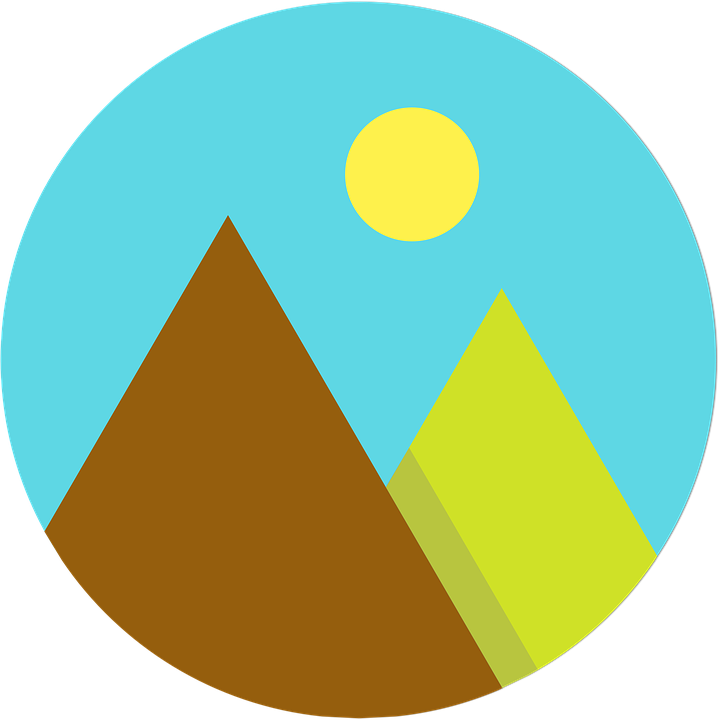 Minimalist Mountain Sunrise PNG with transparent background