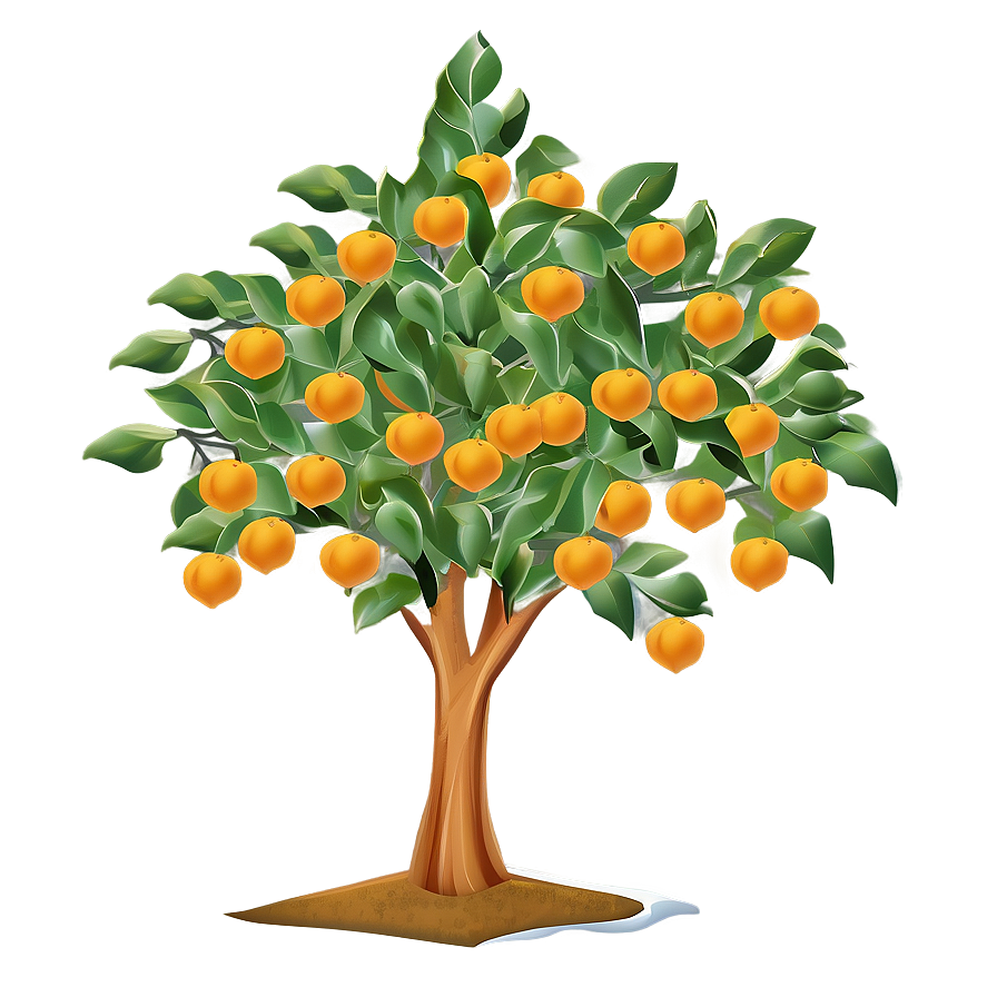 Minimalist Orange Tree Png Hjp