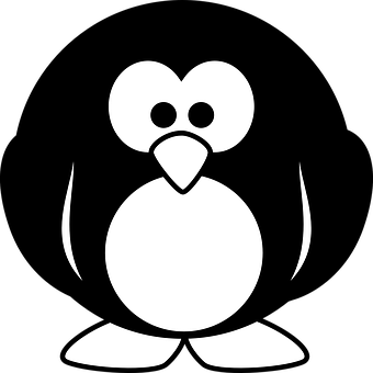 Minimalist Penguin Graphic