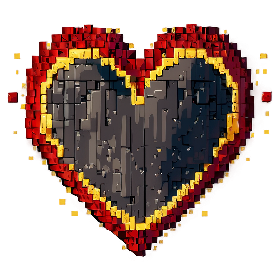 Minimalist Pixel Heart Png Ucf