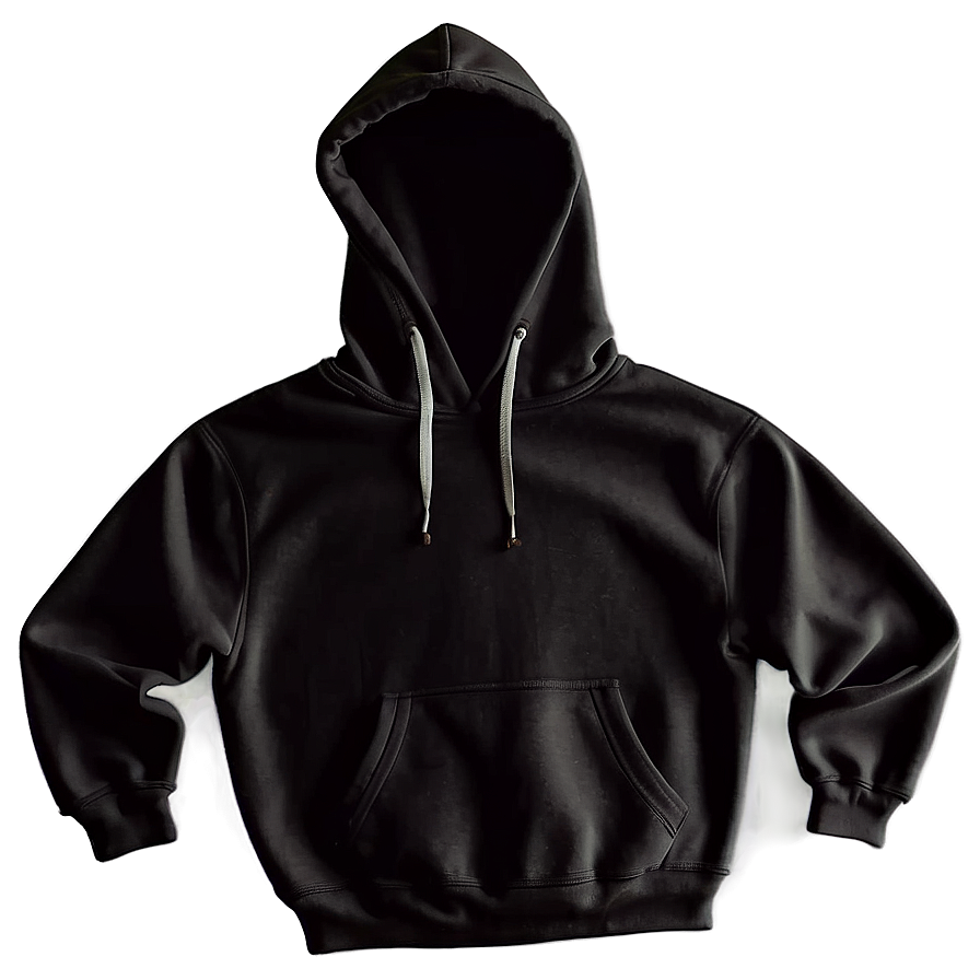 Minimalist Plain Black Sweatshirt Png 06272024