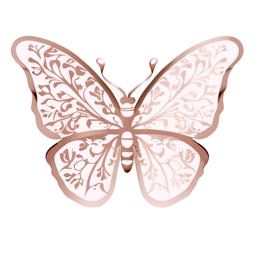 Minimalist Rose Gold Butterfly Png Sal40