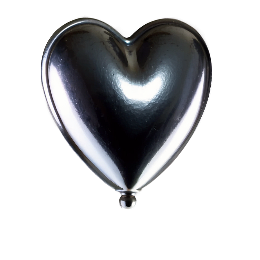 Minimalist Silver Heart Png 34