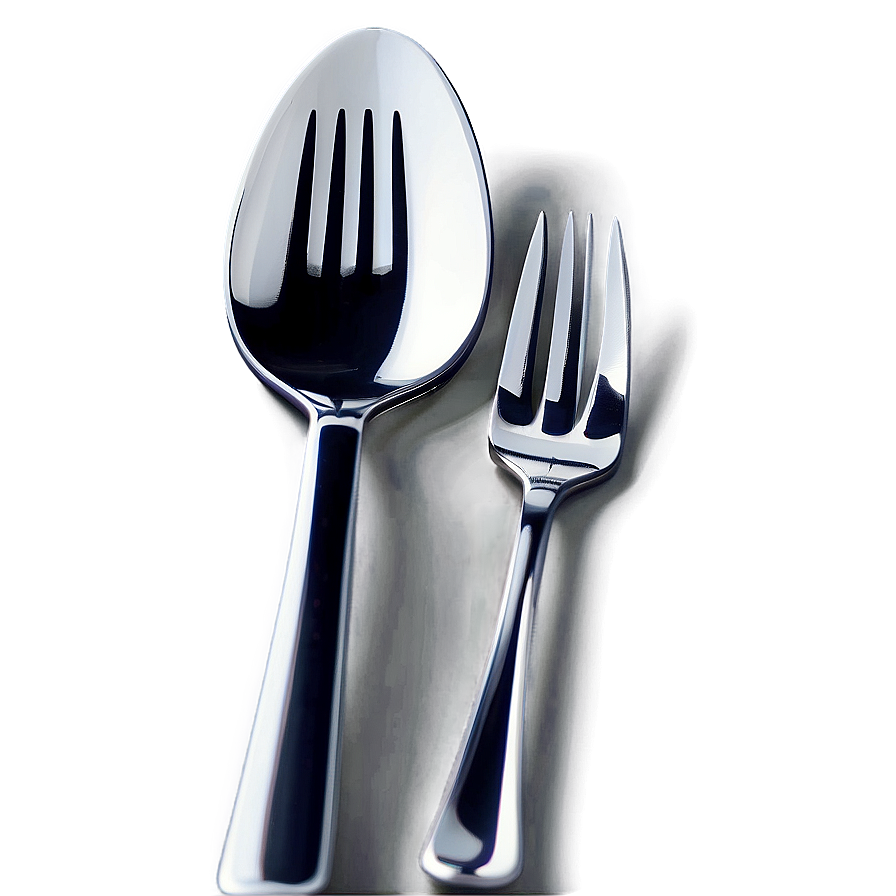 Minimalist Spoon And Fork Png 06292024