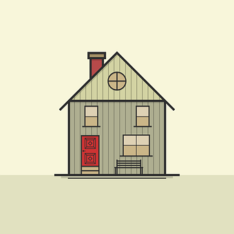 Minimalist Style House Illustration PNG with transparent background