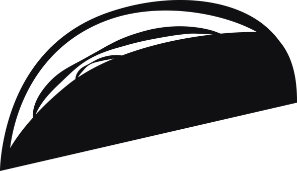 Minimalist Taco Icon PNG with transparent background