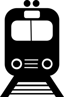 Minimalist Train Tracks Graphic PNG with transparent background