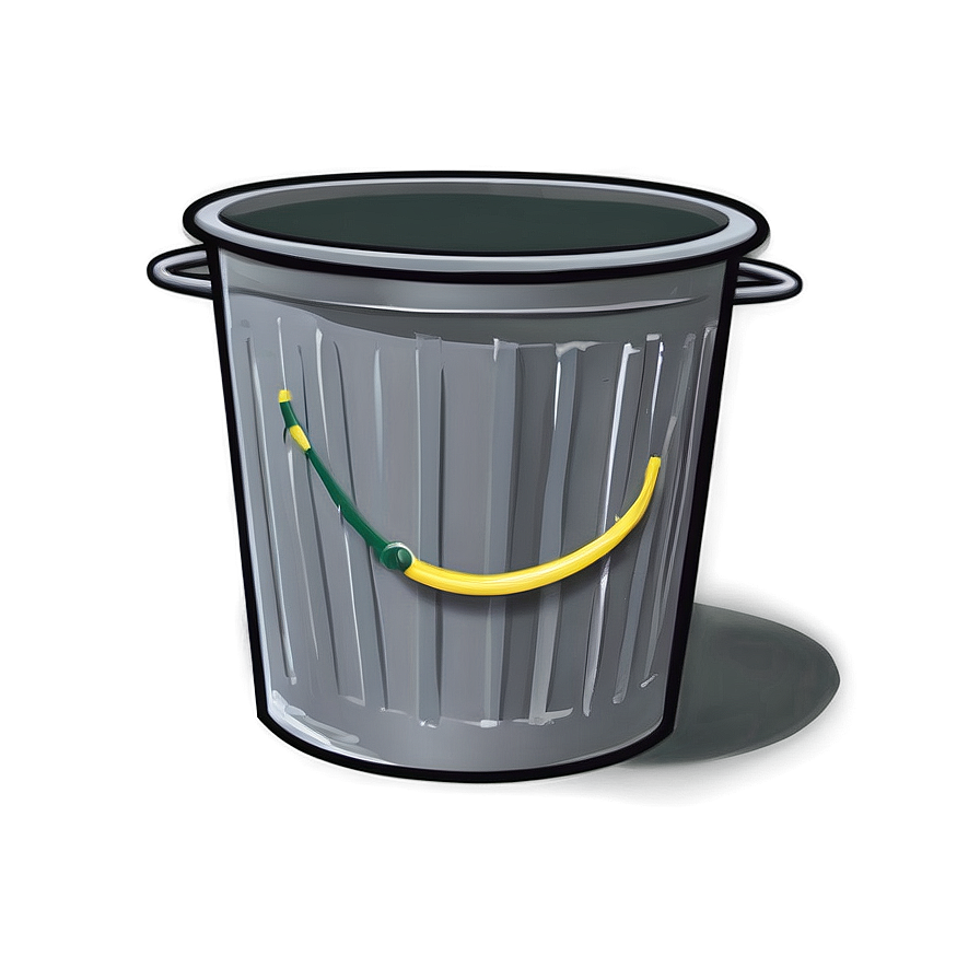 Minimalist Trash Bin Artwork Png Owy99