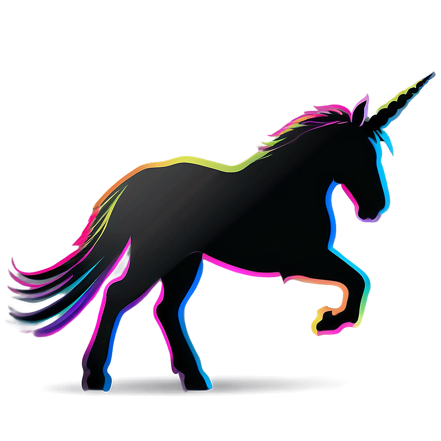 Minimalist Unicorn Silhouette PNG dkt PNG image with a transparent background, free high-resolution download