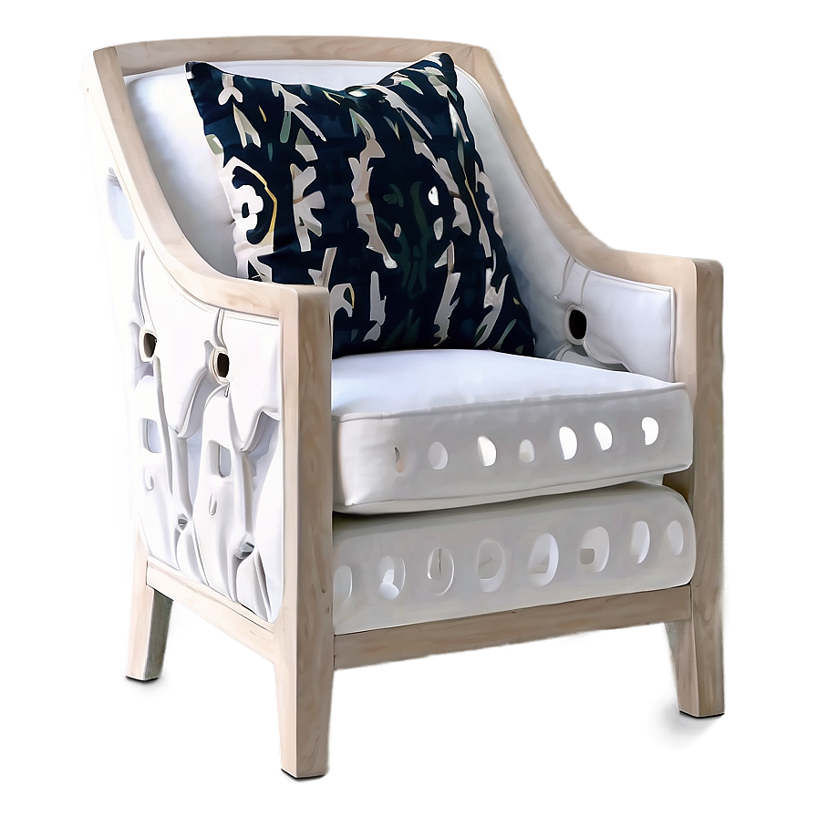 Minimalist White Armchair Png Fyd60