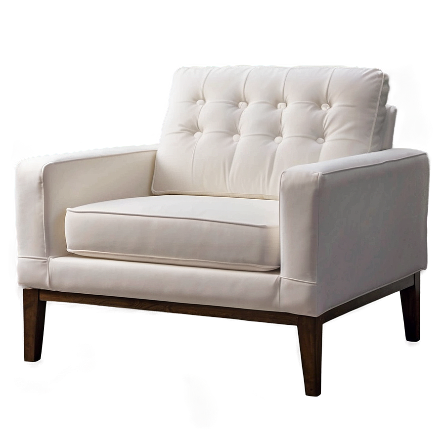 Minimalist White Armchair PNG nbj54 PNG with transparent background