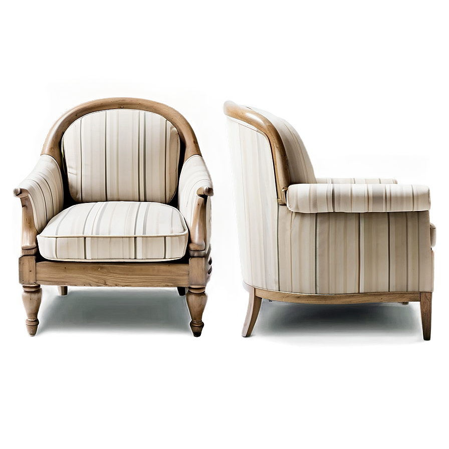 Minimalist White Armchair PNG npd55 PNG with transparent background