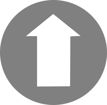 Minimalist White Arrow Icon Grey Background PNG with transparent background