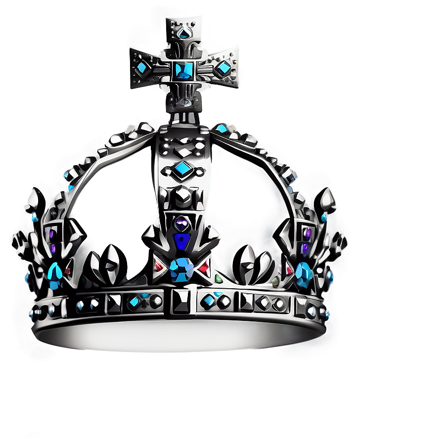 Minimalist White Crown Graphic Png 06252024