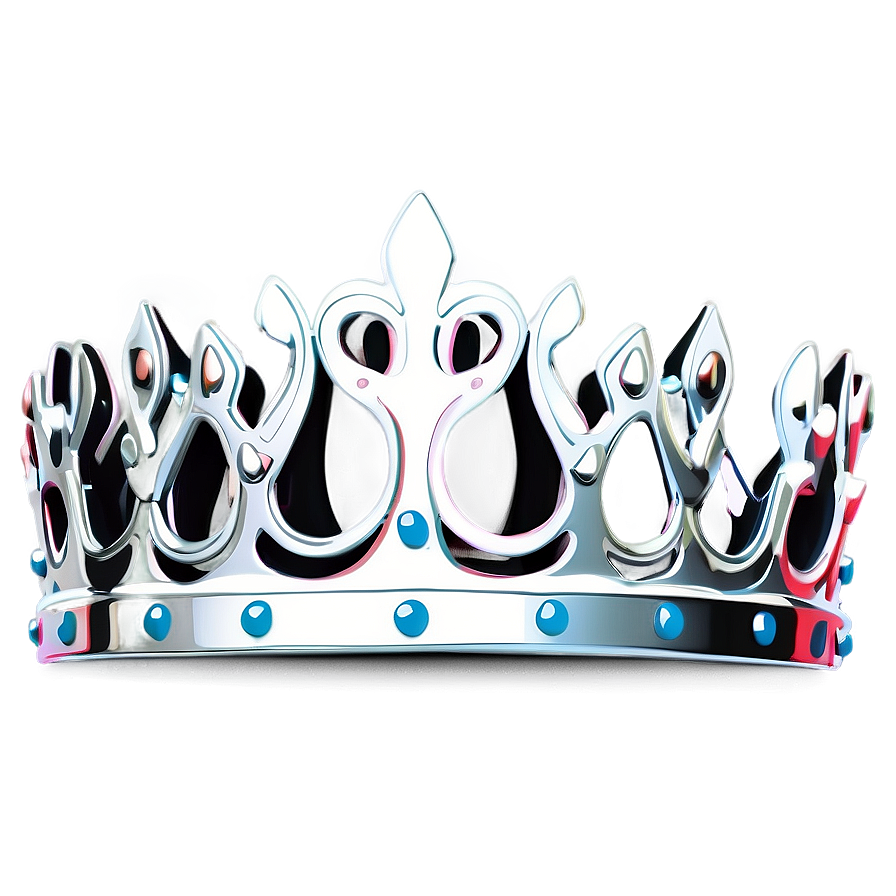 Minimalist White Crown Graphic Png Dsr63