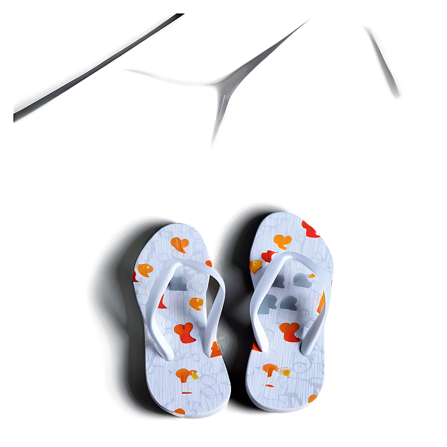 Minimalist White Flip Flop Png 06132024