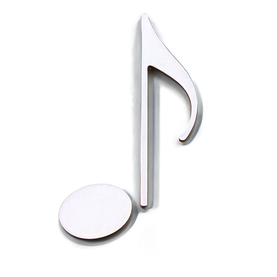 Minimalist White Music Note Png 11