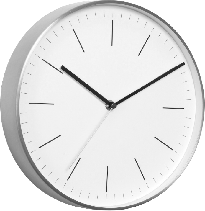 Minimalist White Wall Clock