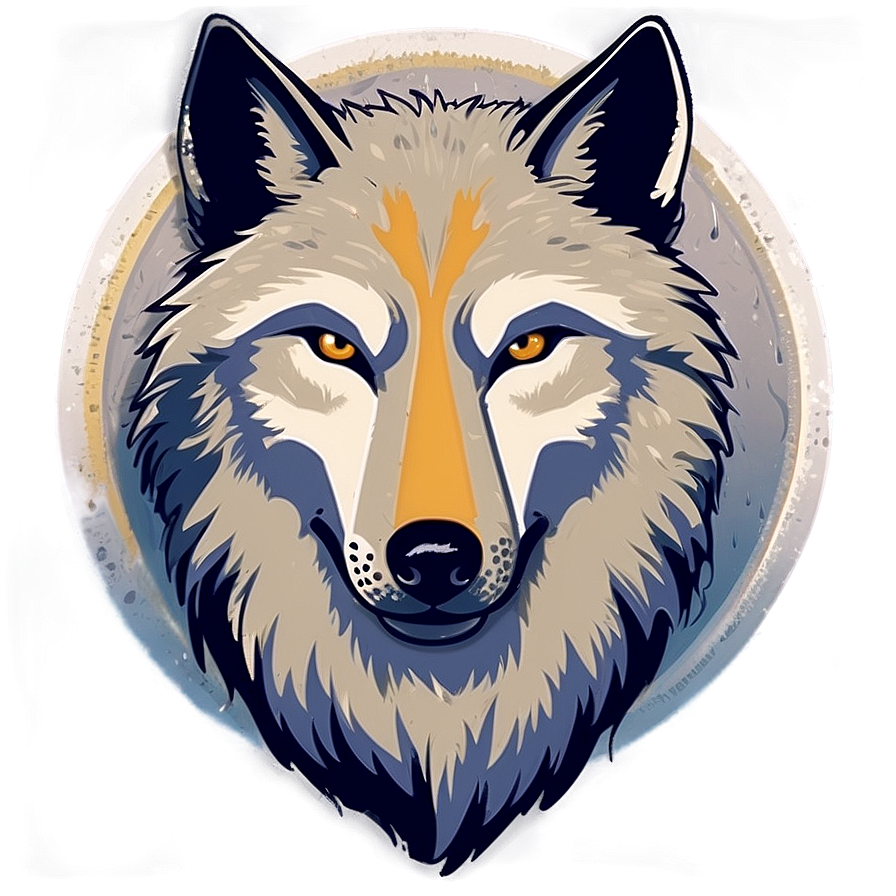 Minimalist Wolf Face Design Png Srb