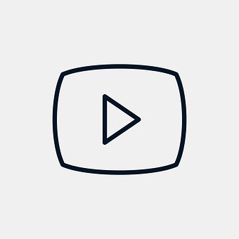 Minimalist You Tube Play Button PNG with transparent background