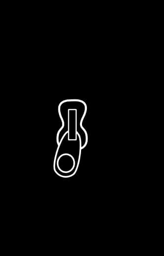 Minimalist Zipper Iconon Black Background