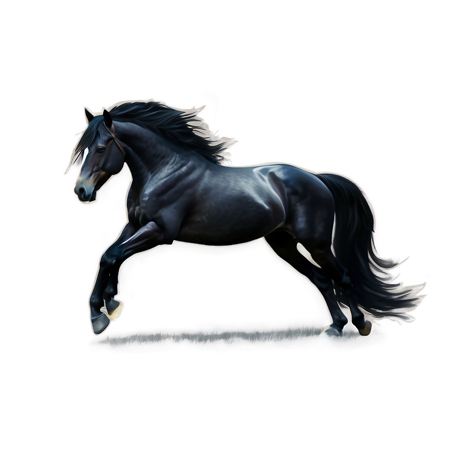 Minimalistic Black Horse Sketch Png Sly