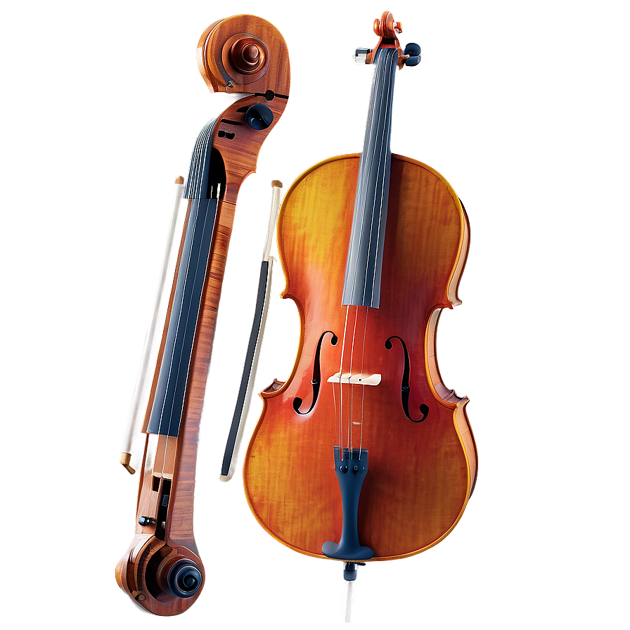 Minimalistic Cello Design Png Akn72