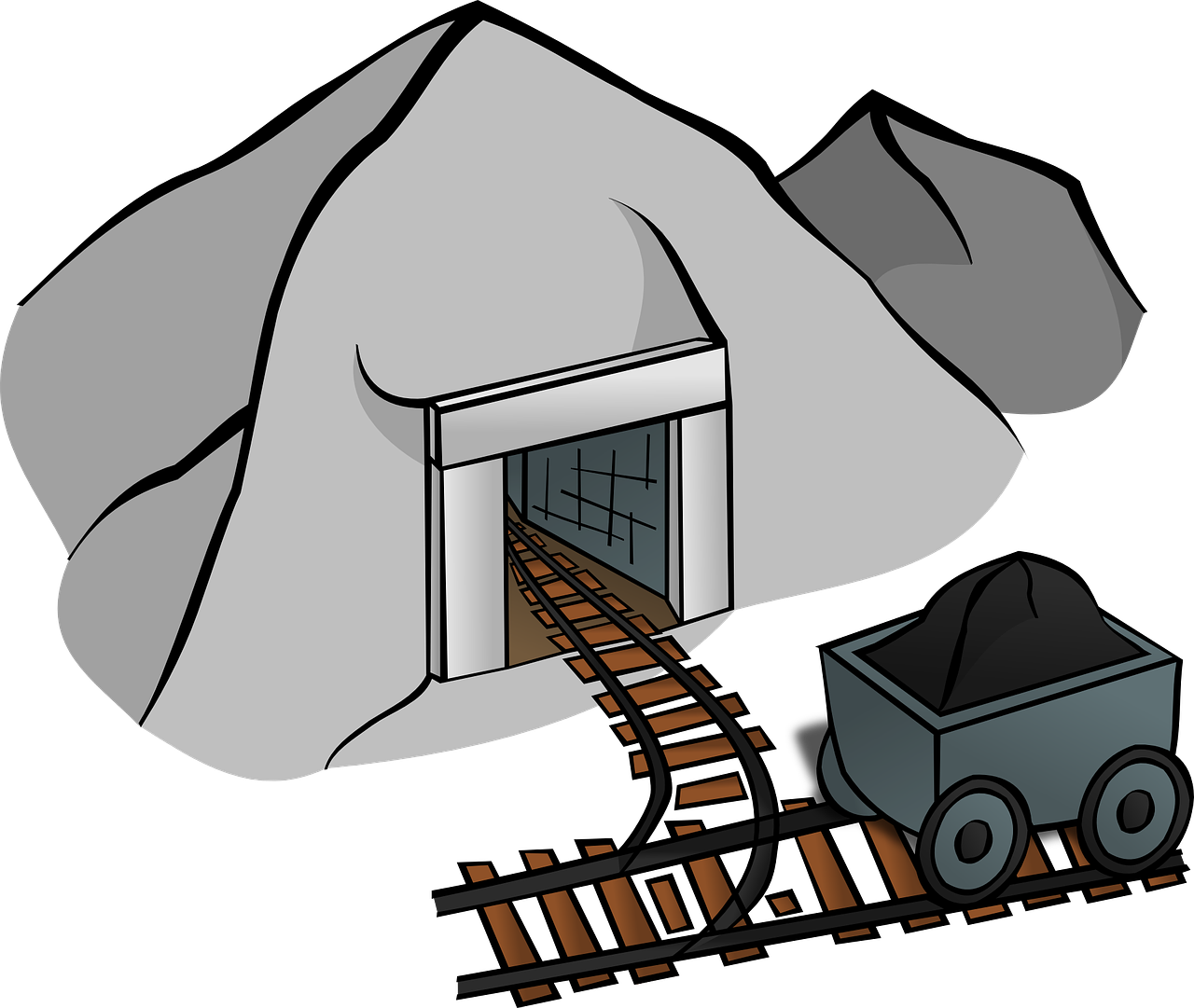 Coal Mine, Mine, Cave, Lorry, Coal, Tunnel, Mining, HD Png Download PNG with transparent background