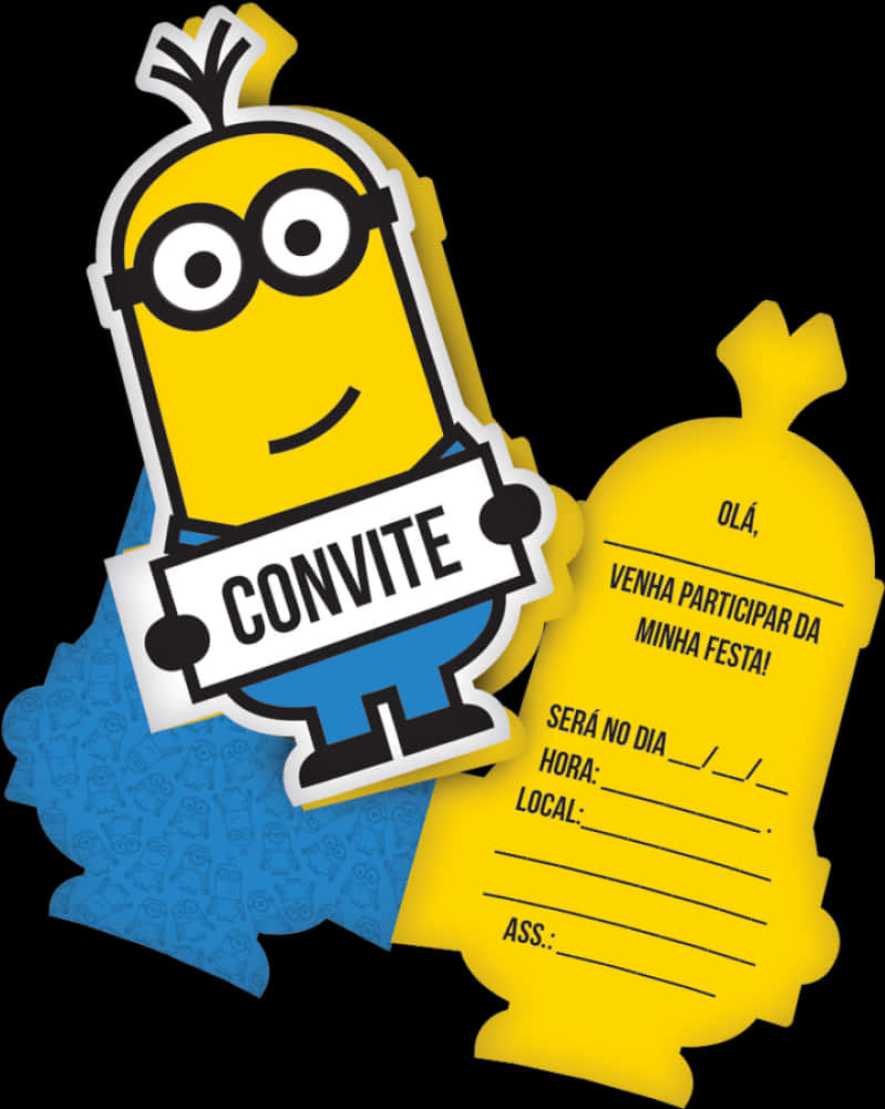 Minion Party Invitation Graphic