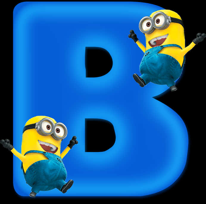 Minions_ Blue_ Letter_ B