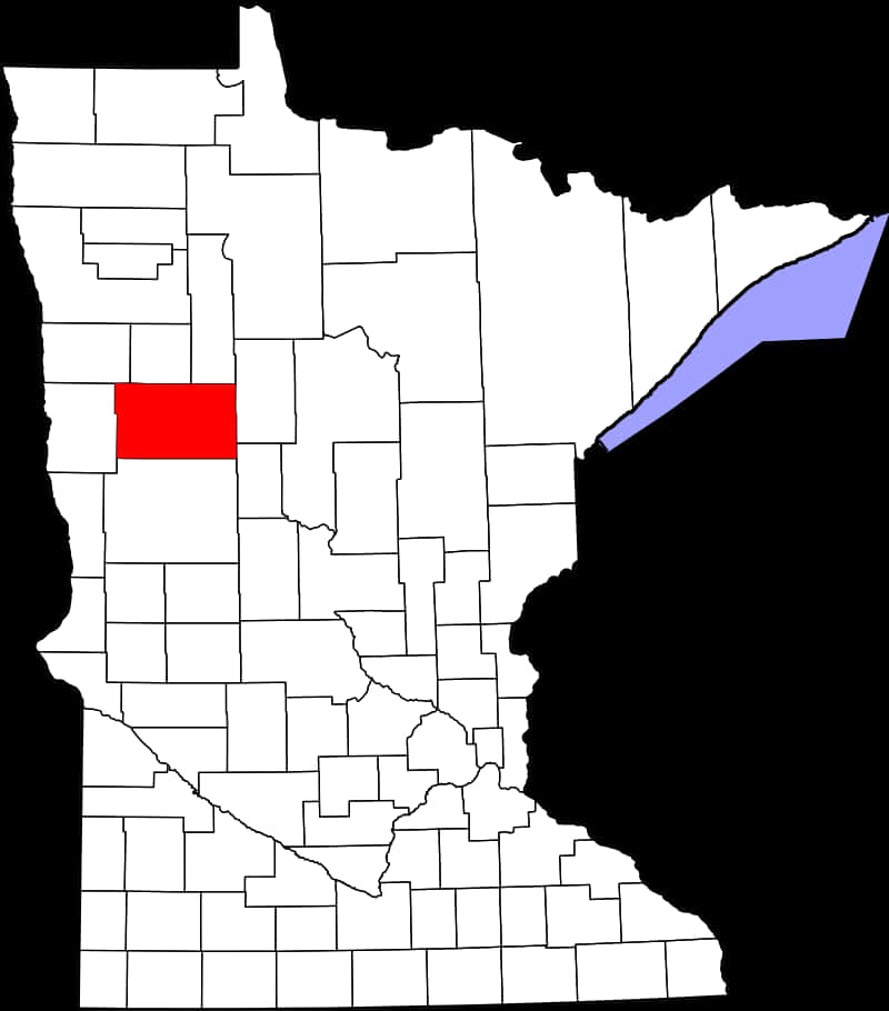 Blank Map Of Minnesota With Counties, HD Png Download PNG image with a transparent background, free high-resolution download