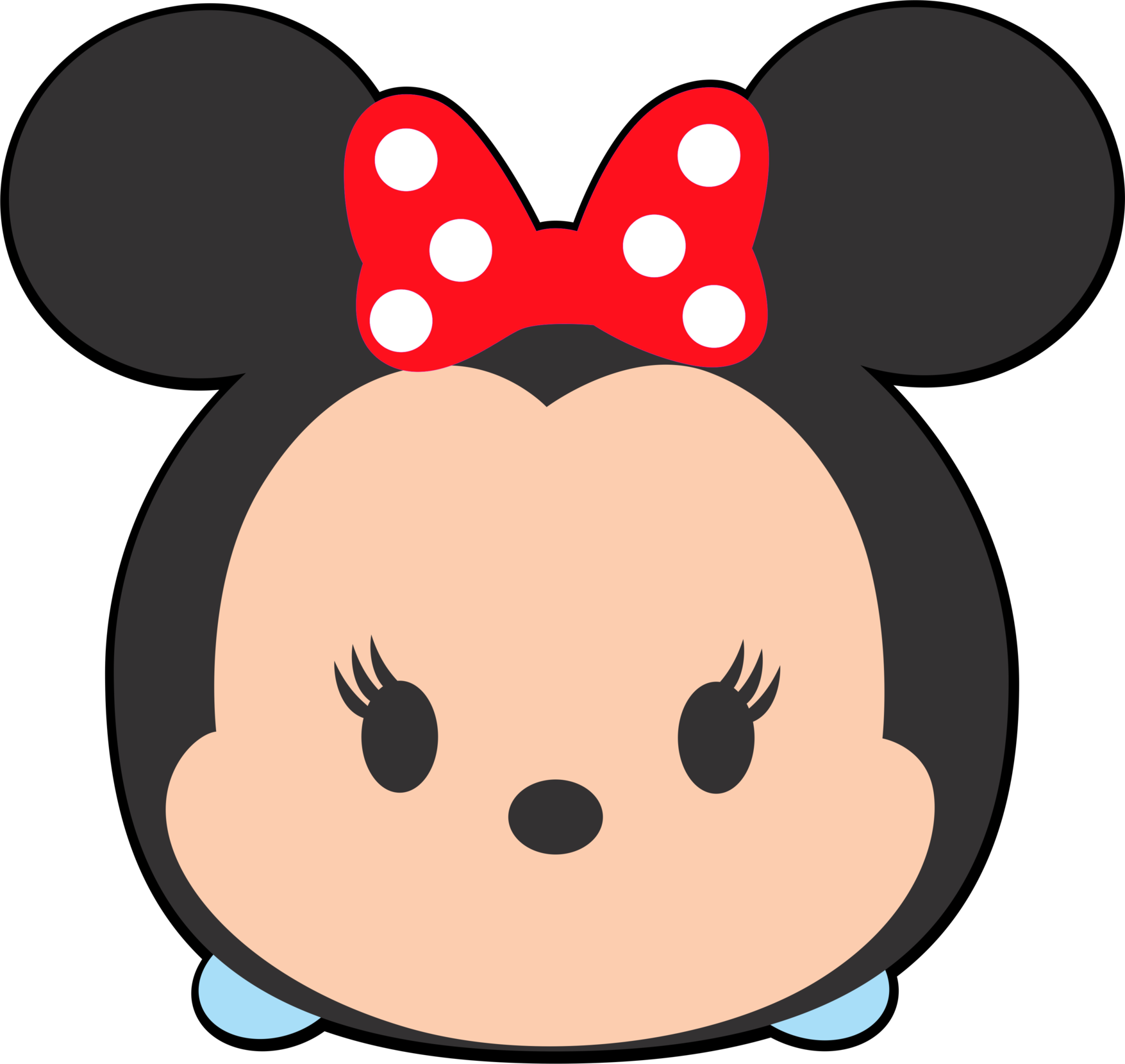 Minnie Mouse Cartoon Head Graphic