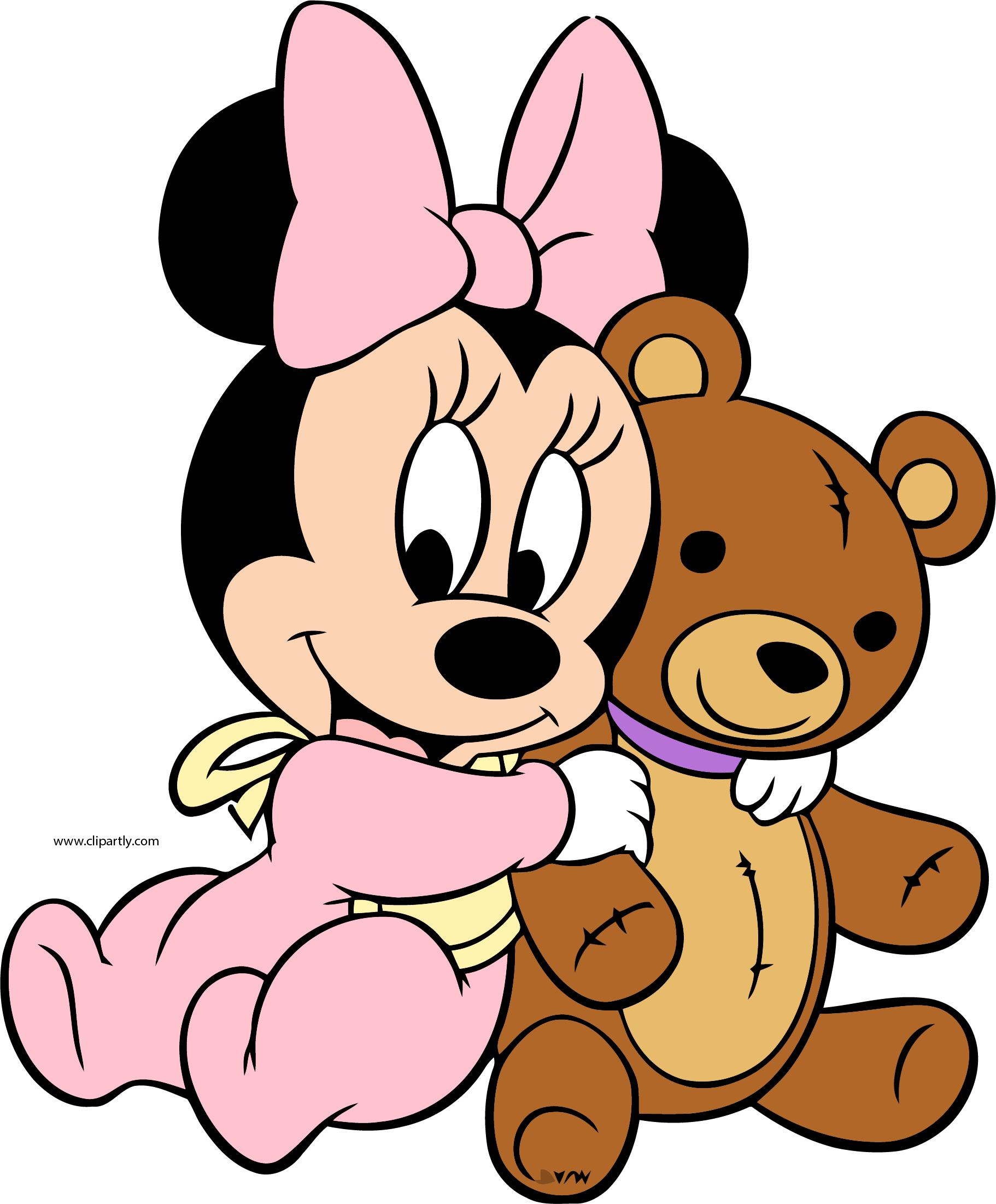 Minnie_ Mouse_ Hugging_ Teddy_ Bear