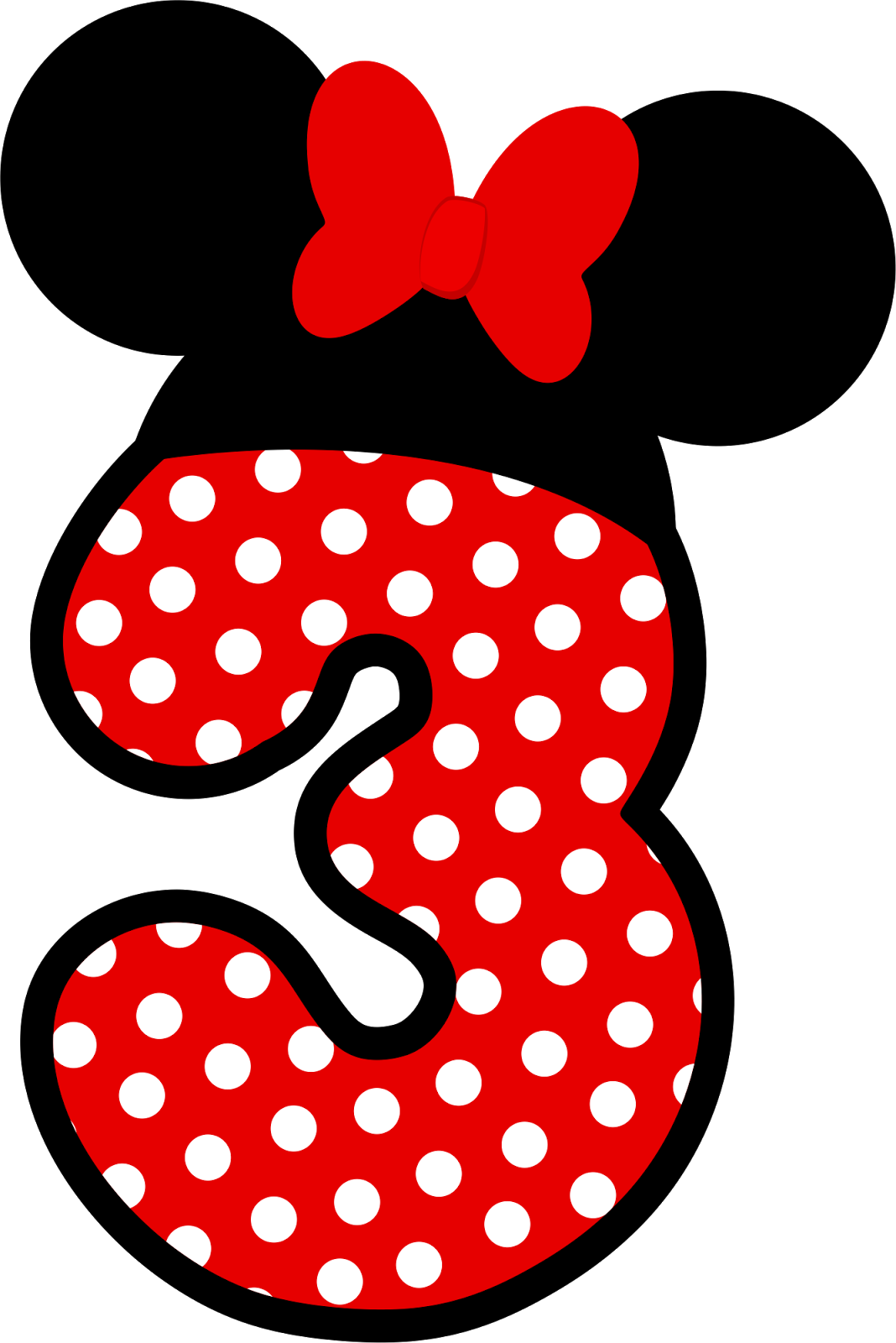 Minnie Mouse Number Three Graphic