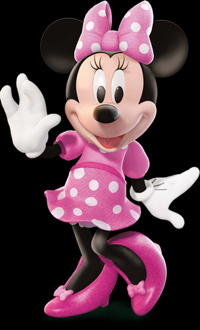 Minnie Mouse Pink Dress Polka Dots