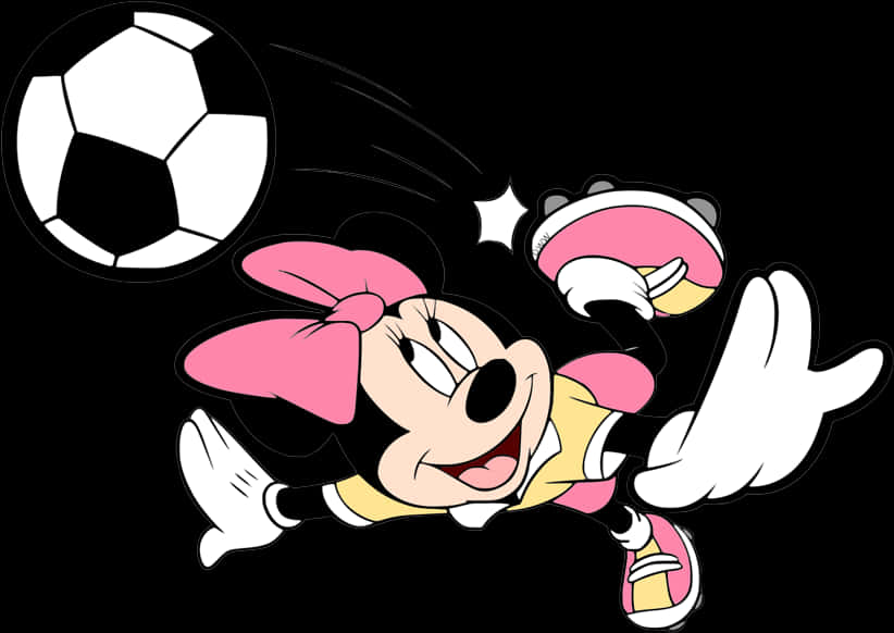 Minnie Mouse Playing Soccer