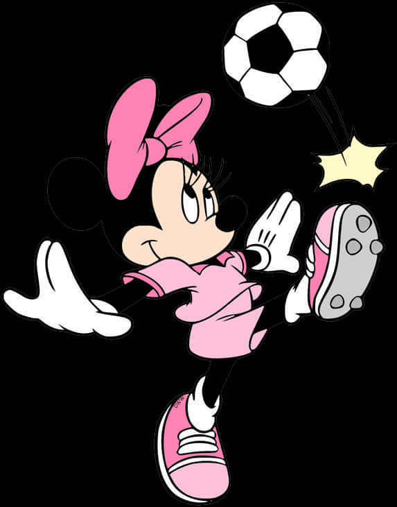 Minnie Mouse Playing Soccer