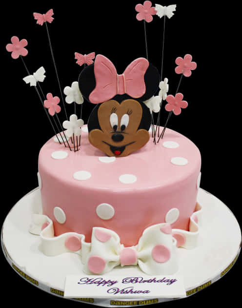 Minnie Mouse Themed Birthday Cake