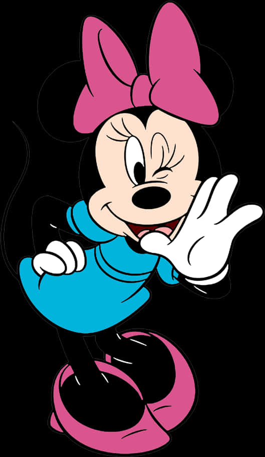 Minnie Mouse Winking Gesture