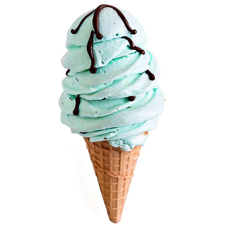 Mint Chocolate Chip Ice Cream Cone Png Pit