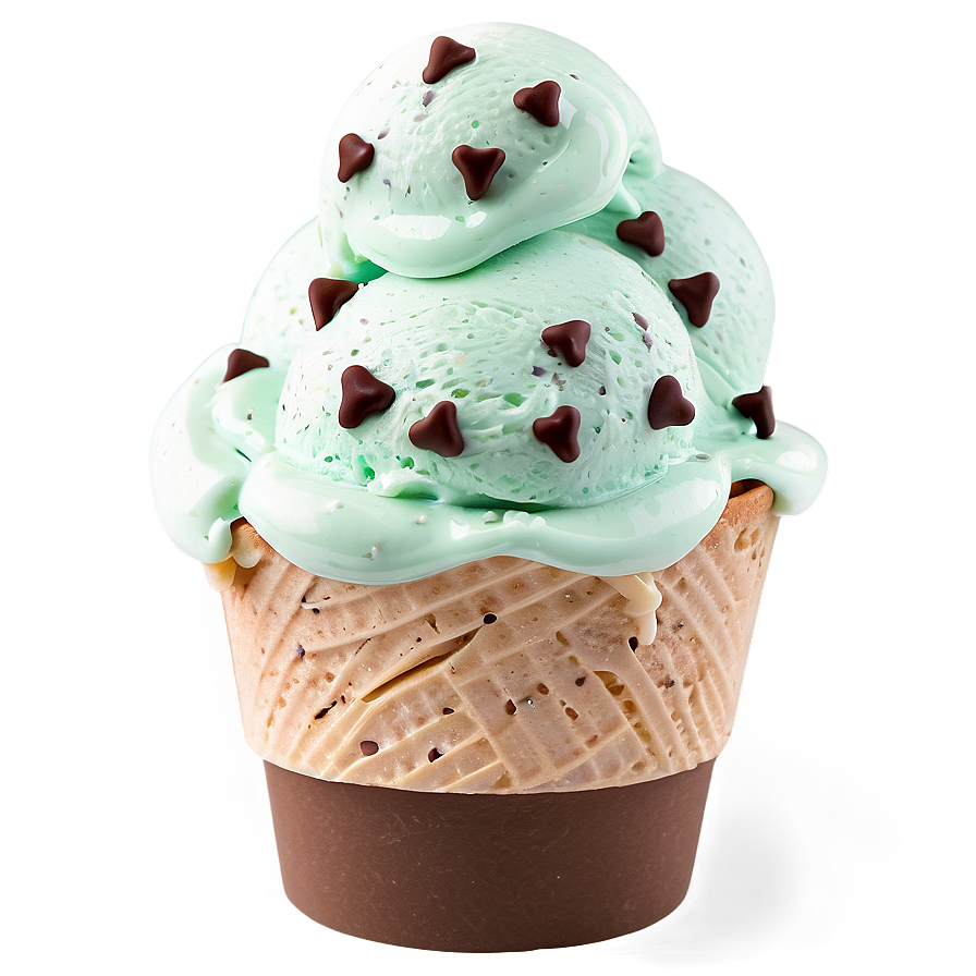 Mint Chocolate Chip Ice Cream PNG sdj PNG with transparent background
