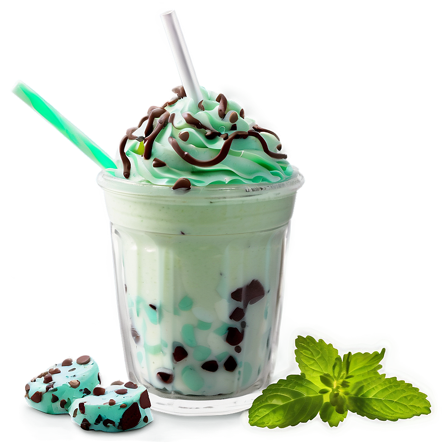 Mint Chocolate Chip Milkshake Png 8