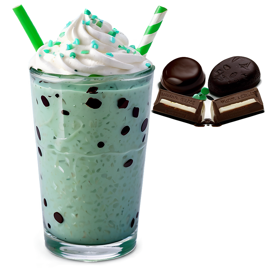 Mint Chocolate Chip Milkshake Png Esw97