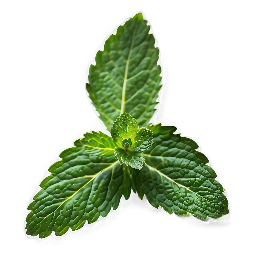 Mint Leaf On White Png 48