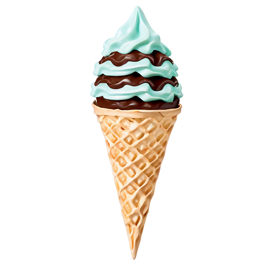 Mint Waffle Cone Png 1